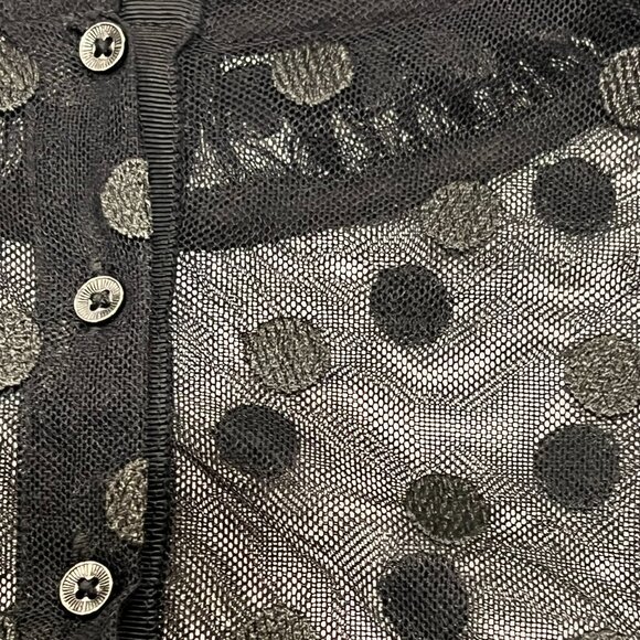 Part Two Polka-dot Lace Mini Dress, Black, 8 - Picture 6 of 10